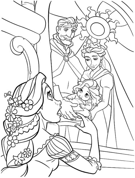 Printable Free Coloring Pages Disney Princess Tangled Rapunzel For Kids