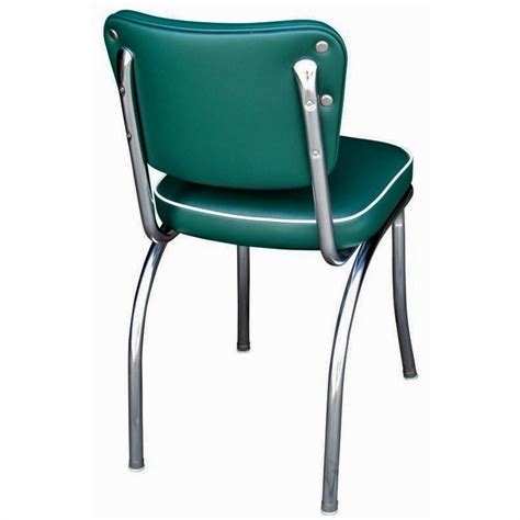Richardson Seating Retro 1950s Chrome Diner Dining Chair In Green 4210grn