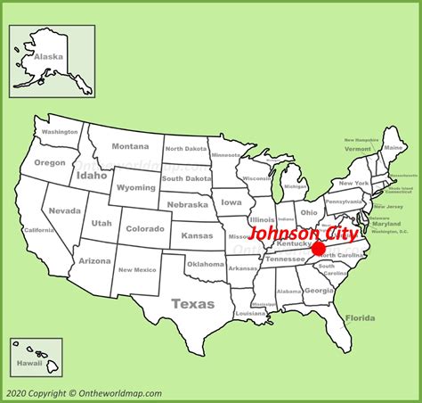 Johnson City Map Tennessee Us Maps Of Johnson City