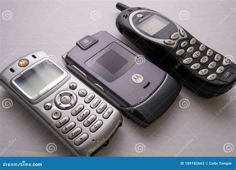 Motorola Cell Phones From Early 2000s Editorial Stock Photo Image Of