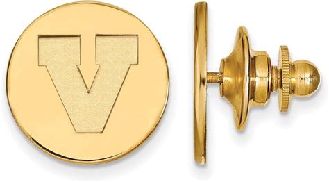 Solid 14k Yellow Gold Official University Of Virginia Lapel