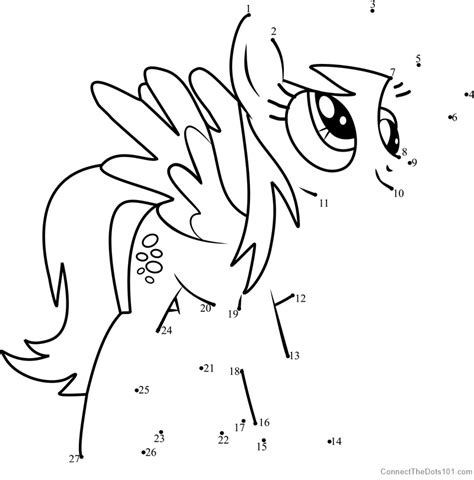 Derpy Hooves My Little Pony Dot To Dot Printable Worksheet Connect