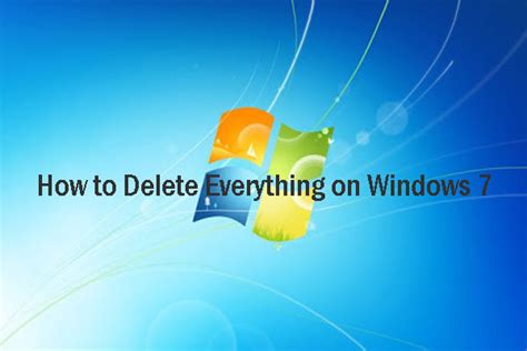 Press and hold del or f2 to enter setup. How to Delete Everything on Windows 7 and Start Over [Work ...