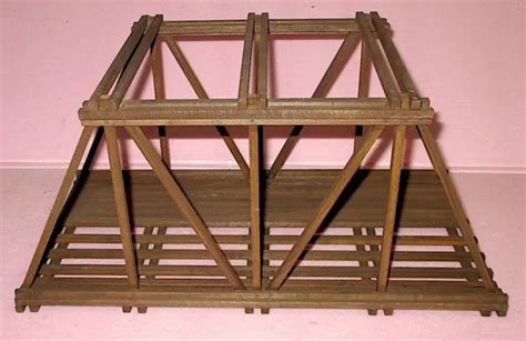 custom built wooden train trestle bridge o g scale stained wood new 19 95 picclick