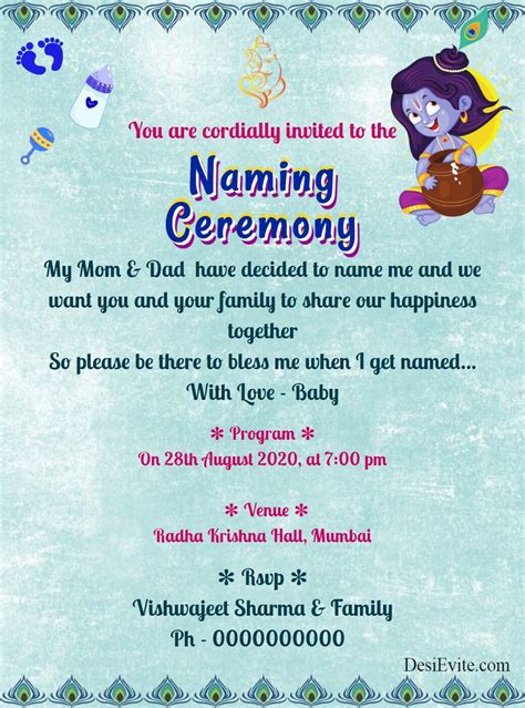 Naming Ceremony Invitation Latest Template Download 2023