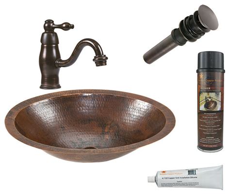 Whatever you're shopping for, we've got it. Small Oval Under Counter Hammered Copper Sink, Faucet ...