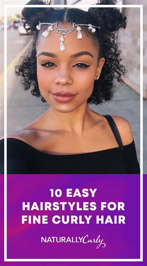 10 Easy Hairstyles For Fine Curly Hair Fine Curly Hair Easy