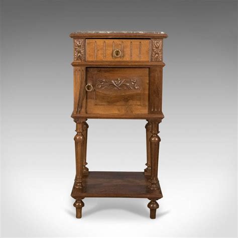 Antique furniture at wooden nickel is a constant turnover. Antique Bedside Cabinet, Victorian Marble Top Pot Cupboard, Walnut, circa 1900 For Sale at 1stdibs