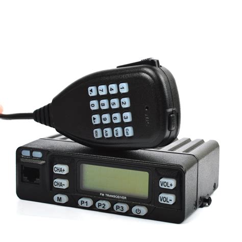 VHF UHF Dual Band Mobile Two Way Radio With Key DTMf Mic TC UVS Ham Dual Band Mobile Two