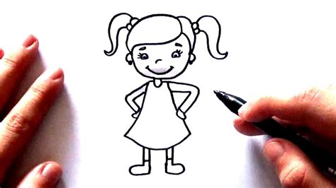 Cómo Dibujar Una Chica O Niña Fácil Y Paso A Paso Dibujo De Una Niña