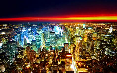 New York City Glow Desktop Wallpaper