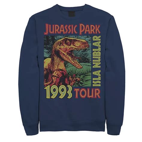 men s jurassic park isla nublar 1993 tour poster sweatshirt