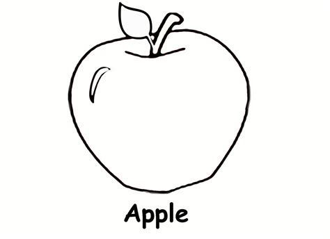 6 Best Images Of Apple Outline Printable Full Page Apple Outline