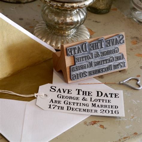 Save The Date Stamp By English Stamp Company
