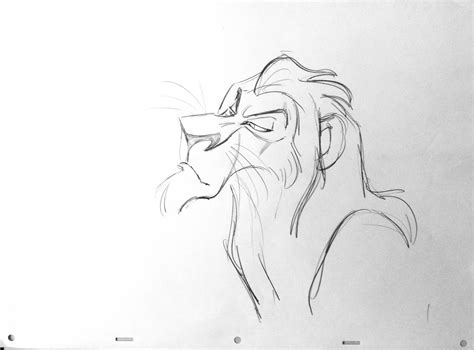 Jean Morel Rough Animation Drawing Of Scar From Lion King