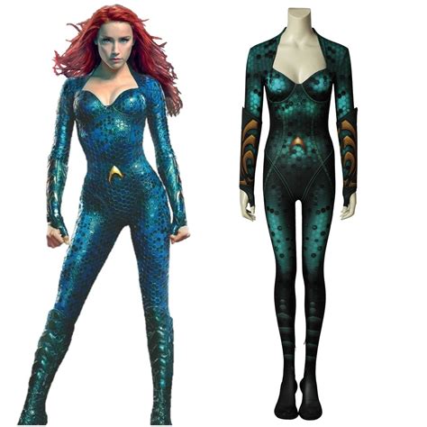 Aquaman Mera Cosplay Costume Jumpsuit 3d Printed In Movie And Tv Costumes