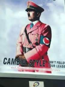 pink hitler poster  offence italy magazine