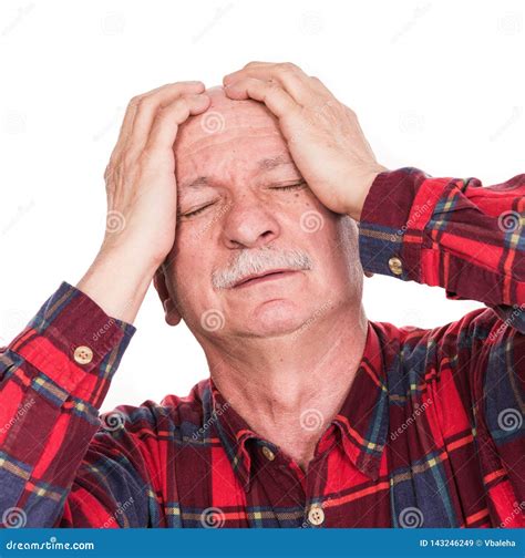 Healthcare Pain Stress And Age Concept Sick Old Man Senior Man
