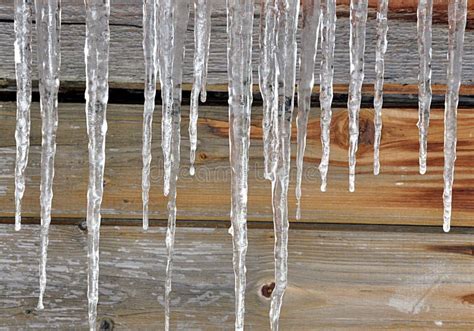 Frozen Icicles On The Roof Stock Image Image Of Frozen 53662377