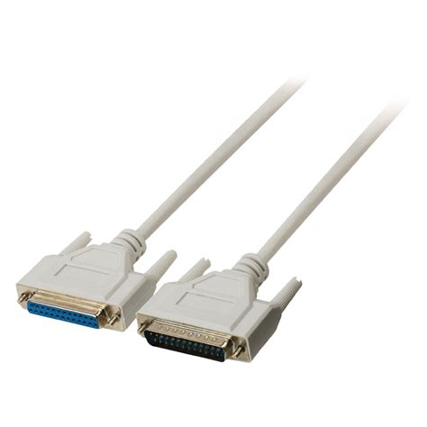 Serial Cable D Sub 25 Pin Male D Sub 25 Pin Female 200 M Ivory Nedis