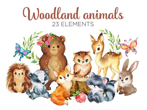 Printable Free Woodland Animal Clipart Printable World Holiday