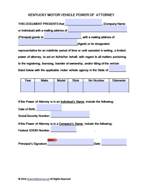 Free Kentucky Power Of Attorney Forms In Fillable Pdf 9 Types