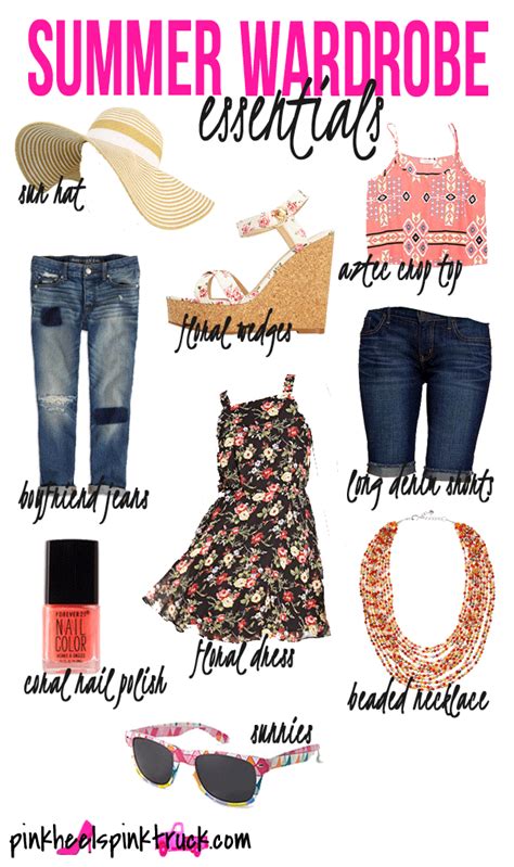 Wardrobe Essentials For Summer Wardrobe