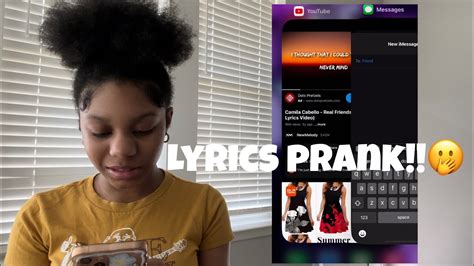 Lyric Prank On My Best Friend Youtube