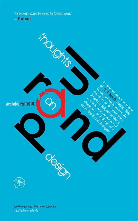 Paul rand retrospective catalog covers of ucla extension: Paul Rand poster design | This is a poster I designed for ...