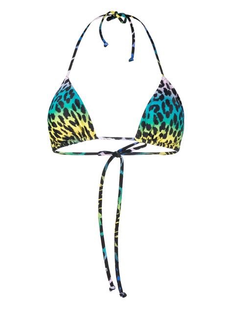 Ganni Leopard Print Bikini Top Smart Closet