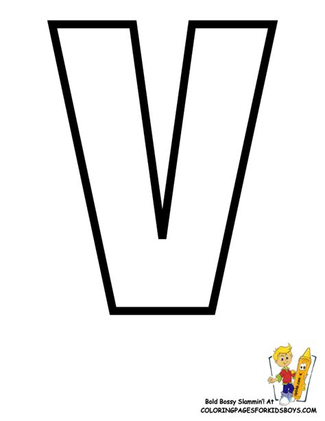 R Letter V Colouring Pages