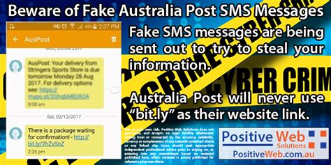 Fake Australia Post Sms Scam Positive Web Solutions