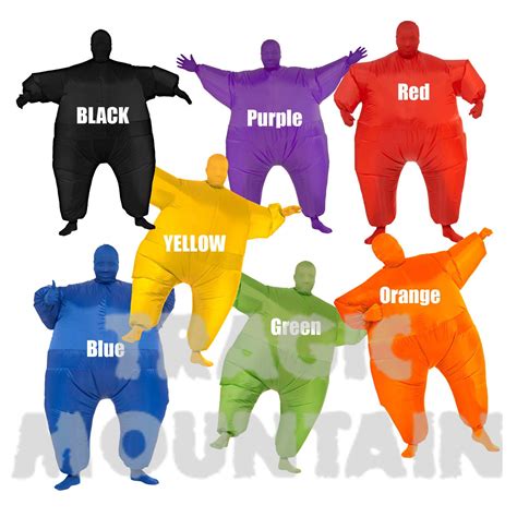 Infl8s Inflatable Blow Up Fat Suit Body Jumpsuit Mascot Costume Adult