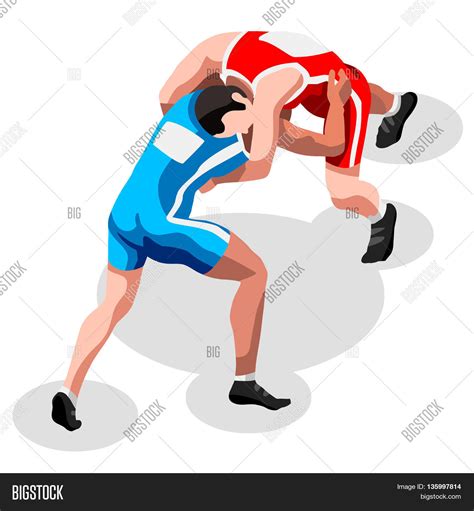 Olympics Wrestling Vector And Photo Free Trial Bigstock