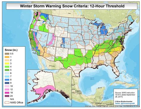 Winter Storm Warning Snow Criteria