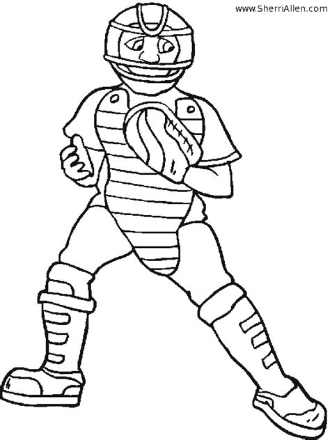 Baseball player coloring pages for kids. Free Sports Coloring Pages from SherriAllen.com