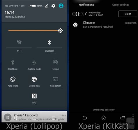 Sony Xperia Ui Android Lollipop Vs Kitkat Toutes Les Nouveautés En