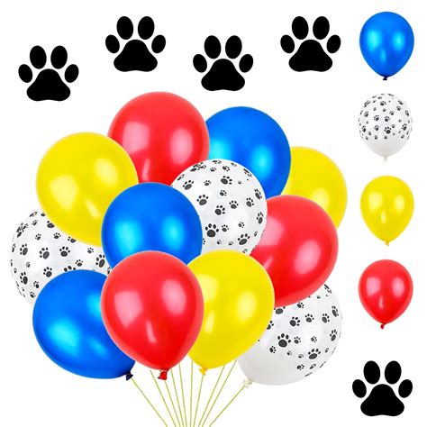 Buy Rubfac 36pcs Paw Patrol Balloons 12inch With Colorful Dog Paws