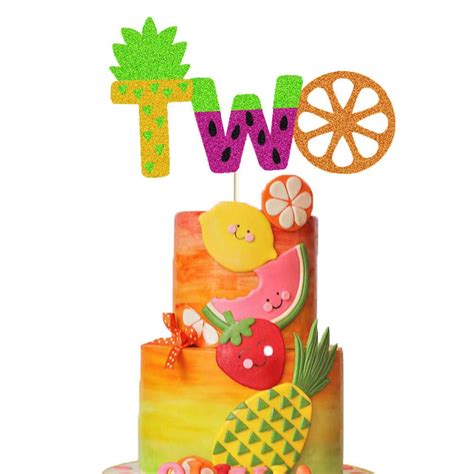 Twotti Frutti Cake Topper Summer Fruit 2nd Birthday Cake Decor