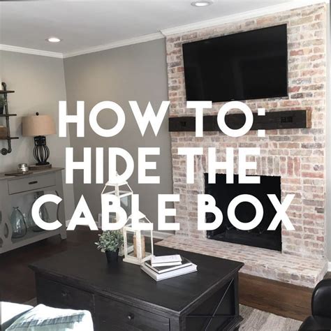 How To Hide The Cable Box Cable Box Tv Above Fireplace Hide Cable Box