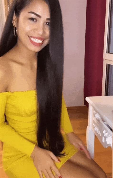 Beautiful Filipina Smile Silky Super Long Dark Philssexygirls