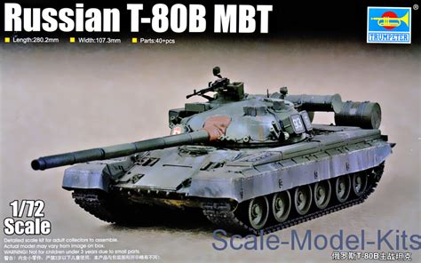 Trumpeter Russian T 80b Mbt Plastic Scale Model Kit In 172 Scale