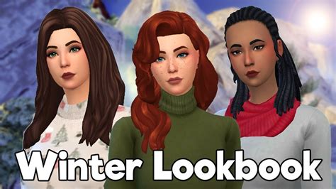 Winter Lookbook Sims 4 Maxis Match Full Cc List Youtube