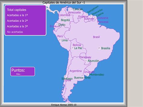 Mapa Interactivo De América Del Sur Capitales De América Del Sur