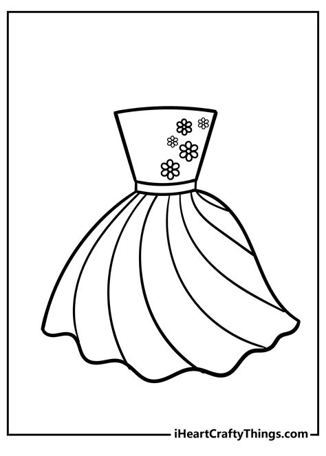Printable Dress Coloring Page Updated 2023 Coloring Home