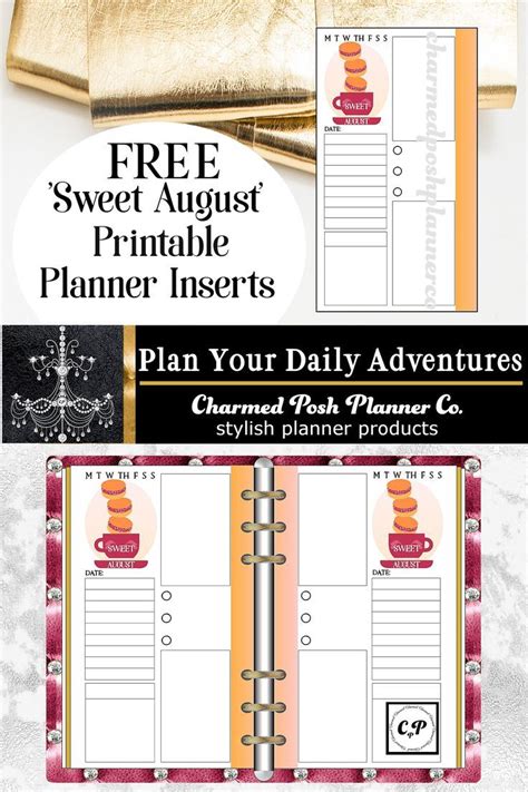 Free Personal Printable Planner Inserts To Record Your Daily August