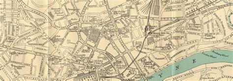 Newcastle Upon Tyne Vintage Towncity Plan Gateshead Ward Lock 1948