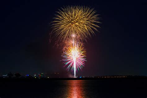 Fireworks Over Water High Definition Photography Digital Etsy