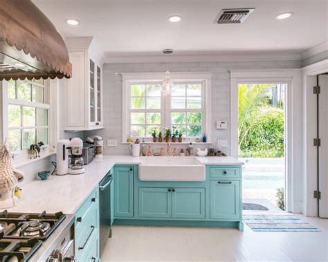 Koby Kepert Custom Kitchen With Turquoise Cabinets