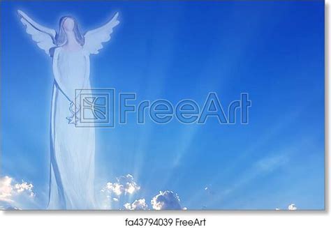 Free Art Print Of Silhouette Angel In Heaven Symbol Of Love Beautiful